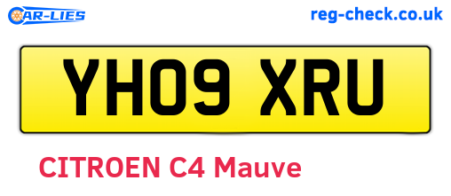 YH09XRU are the vehicle registration plates.