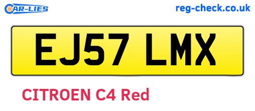 EJ57LMX are the vehicle registration plates.