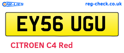EY56UGU are the vehicle registration plates.