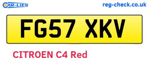 FG57XKV are the vehicle registration plates.