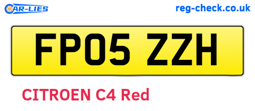 FP05ZZH are the vehicle registration plates.