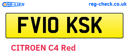 FV10KSK are the vehicle registration plates.