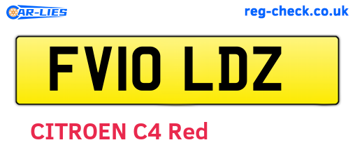 FV10LDZ are the vehicle registration plates.