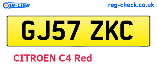 GJ57ZKC are the vehicle registration plates.
