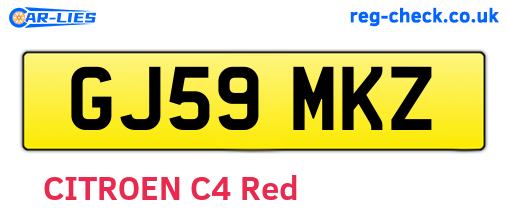 GJ59MKZ are the vehicle registration plates.
