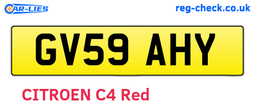 GV59AHY are the vehicle registration plates.