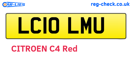LC10LMU are the vehicle registration plates.