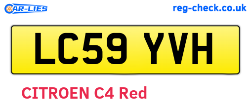 LC59YVH are the vehicle registration plates.