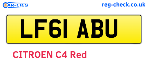 LF61ABU are the vehicle registration plates.