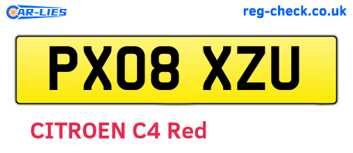 PX08XZU are the vehicle registration plates.