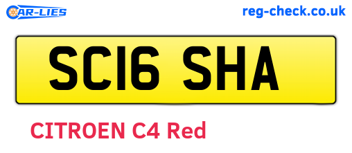SC16SHA are the vehicle registration plates.