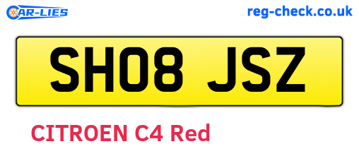 SH08JSZ are the vehicle registration plates.