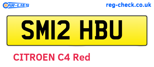 SM12HBU are the vehicle registration plates.
