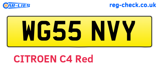 WG55NVY are the vehicle registration plates.
