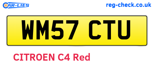 WM57CTU are the vehicle registration plates.