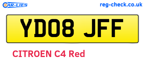 YD08JFF are the vehicle registration plates.