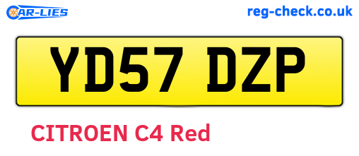 YD57DZP are the vehicle registration plates.