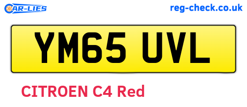 YM65UVL are the vehicle registration plates.