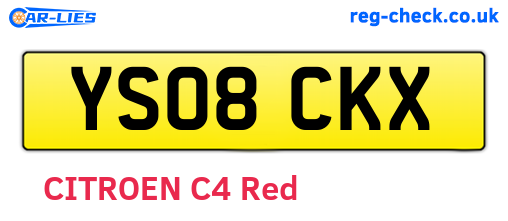YS08CKX are the vehicle registration plates.