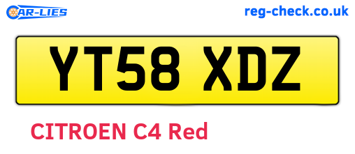 YT58XDZ are the vehicle registration plates.