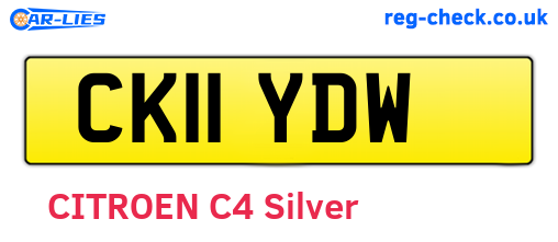 CK11YDW are the vehicle registration plates.
