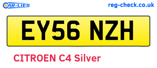EY56NZH are the vehicle registration plates.