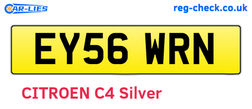 EY56WRN are the vehicle registration plates.