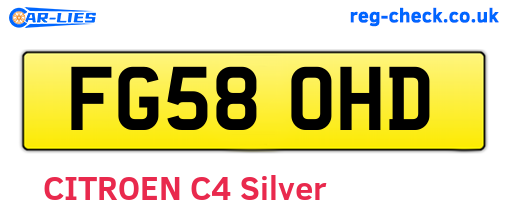FG58OHD are the vehicle registration plates.