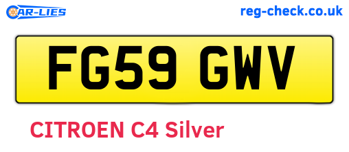 FG59GWV are the vehicle registration plates.