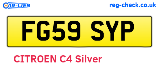 FG59SYP are the vehicle registration plates.