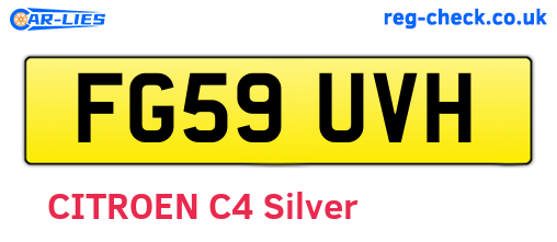 FG59UVH are the vehicle registration plates.