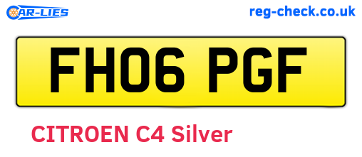FH06PGF are the vehicle registration plates.