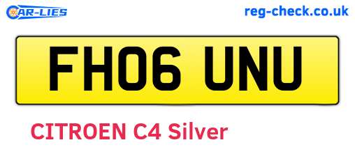 FH06UNU are the vehicle registration plates.