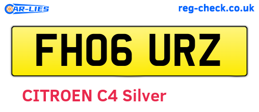 FH06URZ are the vehicle registration plates.