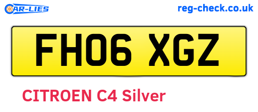 FH06XGZ are the vehicle registration plates.