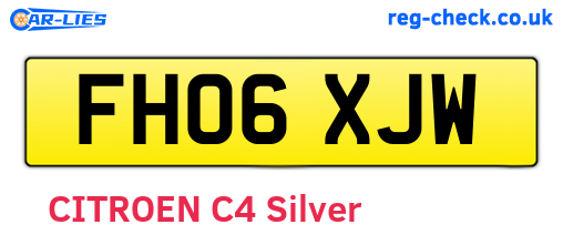 FH06XJW are the vehicle registration plates.