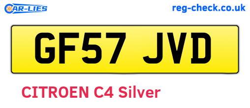 GF57JVD are the vehicle registration plates.