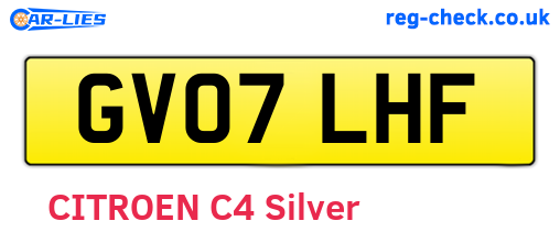 GV07LHF are the vehicle registration plates.