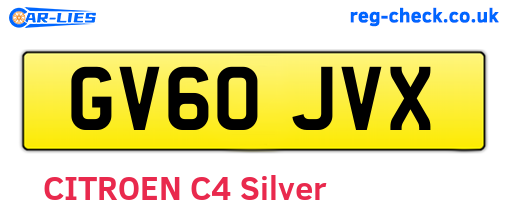GV60JVX are the vehicle registration plates.