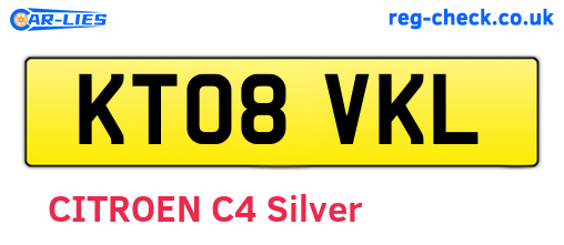 KT08VKL are the vehicle registration plates.