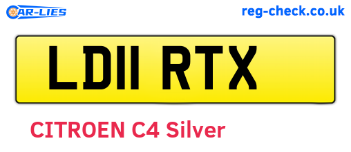 LD11RTX are the vehicle registration plates.