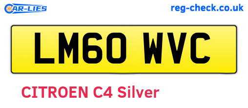 LM60WVC are the vehicle registration plates.