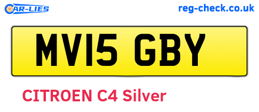 MV15GBY are the vehicle registration plates.