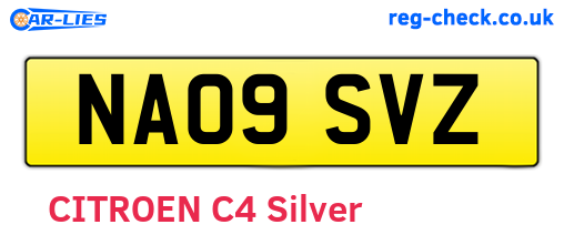 NA09SVZ are the vehicle registration plates.
