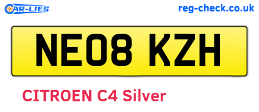 NE08KZH are the vehicle registration plates.