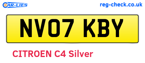 NV07KBY are the vehicle registration plates.