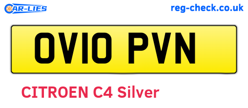 OV10PVN are the vehicle registration plates.