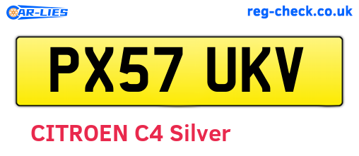 PX57UKV are the vehicle registration plates.