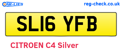 SL16YFB are the vehicle registration plates.