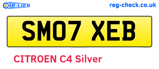 SM07XEB are the vehicle registration plates.